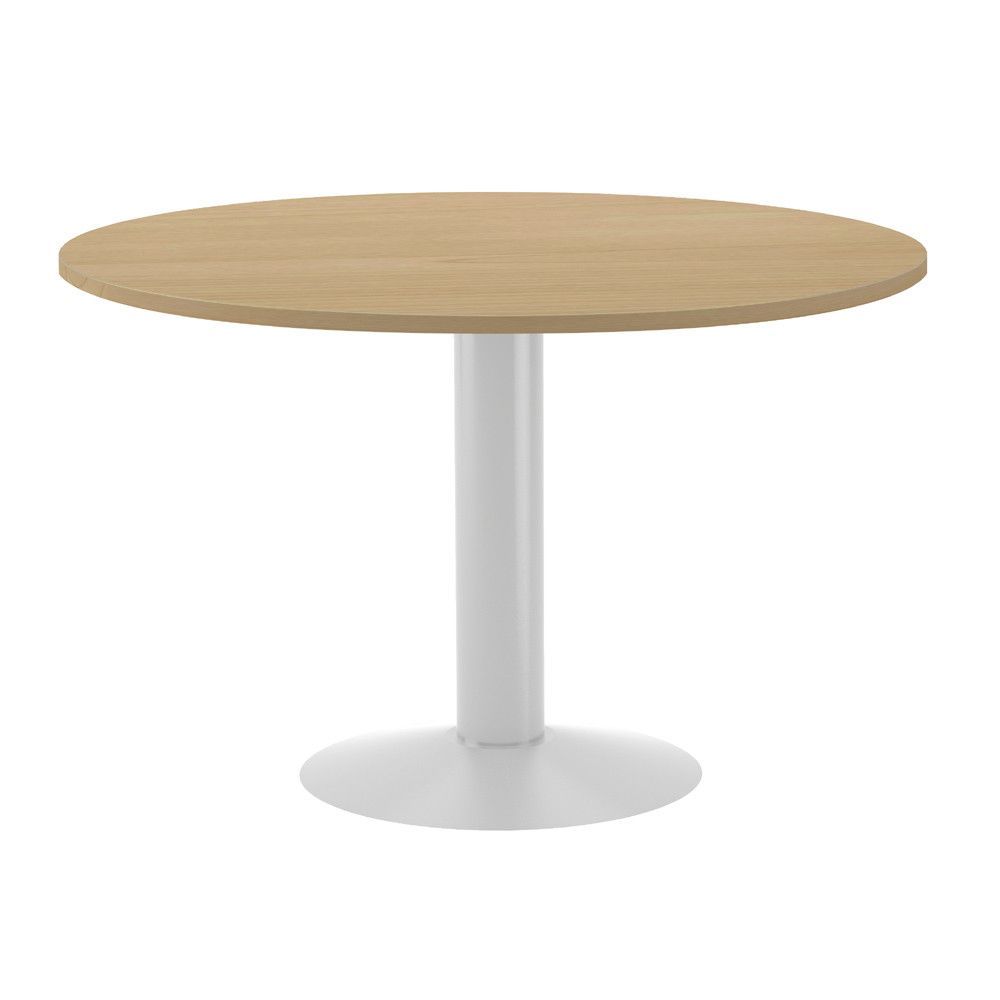 Kit Meeting Mesa Diámetro 120 Blanco / Roble