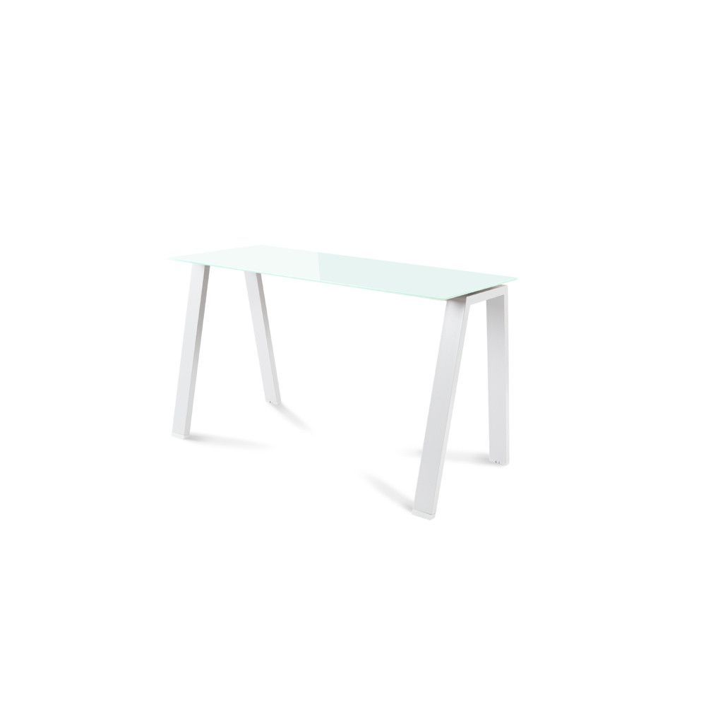 Kit Mesa Blanca 120 x 60 Blanco / Cristal Blanco