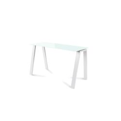 Kit Mesa Blanca 120 x 60 Blanco / Cristal Blanco