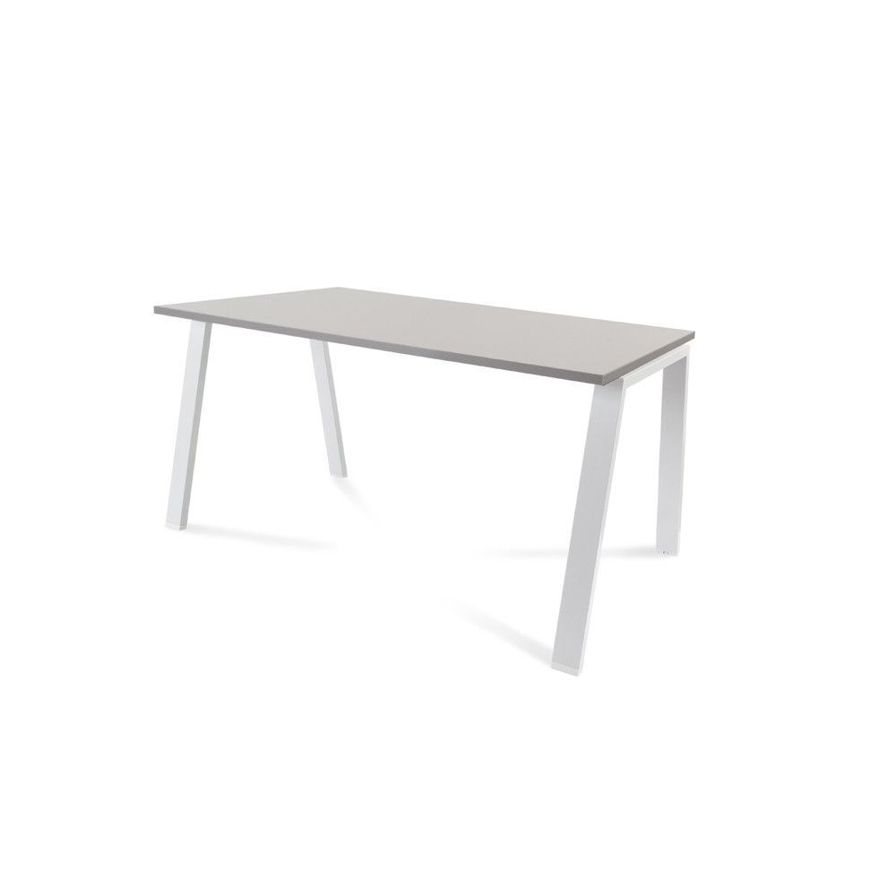 Kit Mesa Blanca 140 x 80 Blanco/ Gris