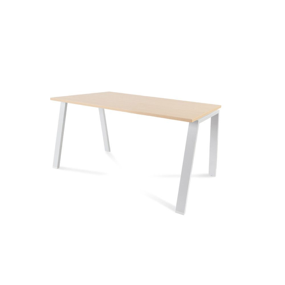 Kit Mesa Blanca 140 x 80 Blanco/ Haya