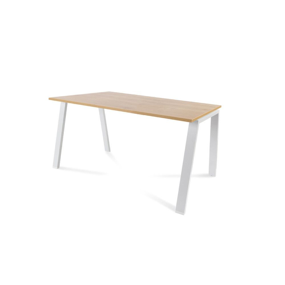 Kit Mesa Blanca 140 x 80 Blanco/ Roble