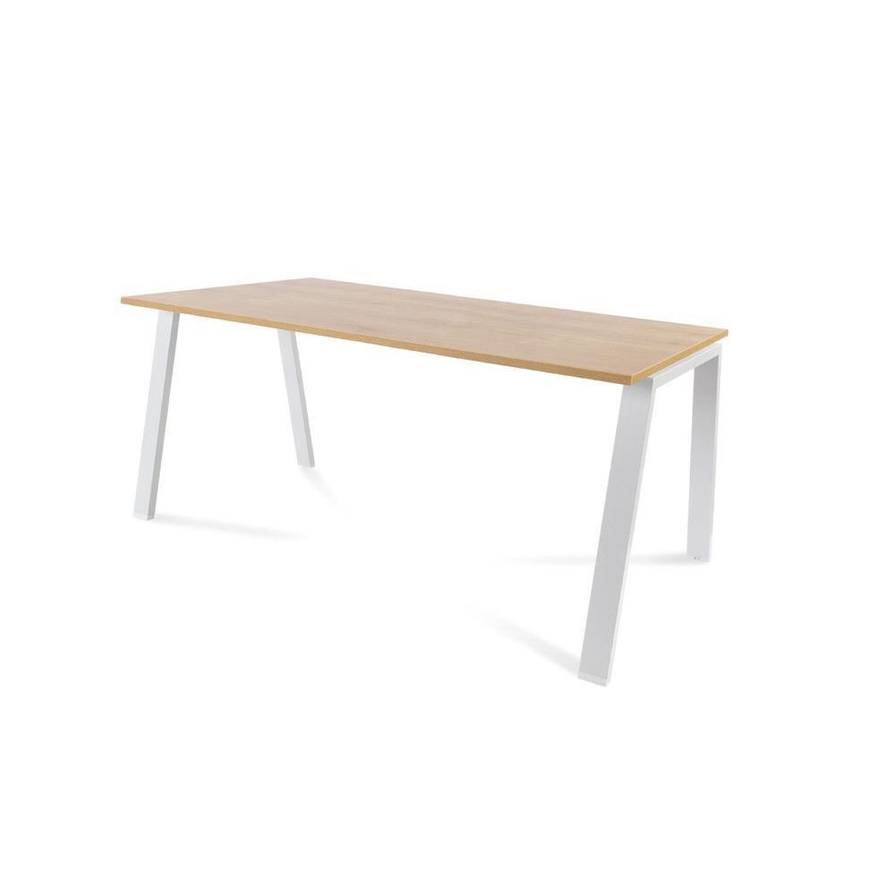 Kit Mesa Blanca 160 x 80 Blanco/ Roble