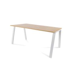 Kit Mesa Blanca 160 x 80 Blanco/ Roble