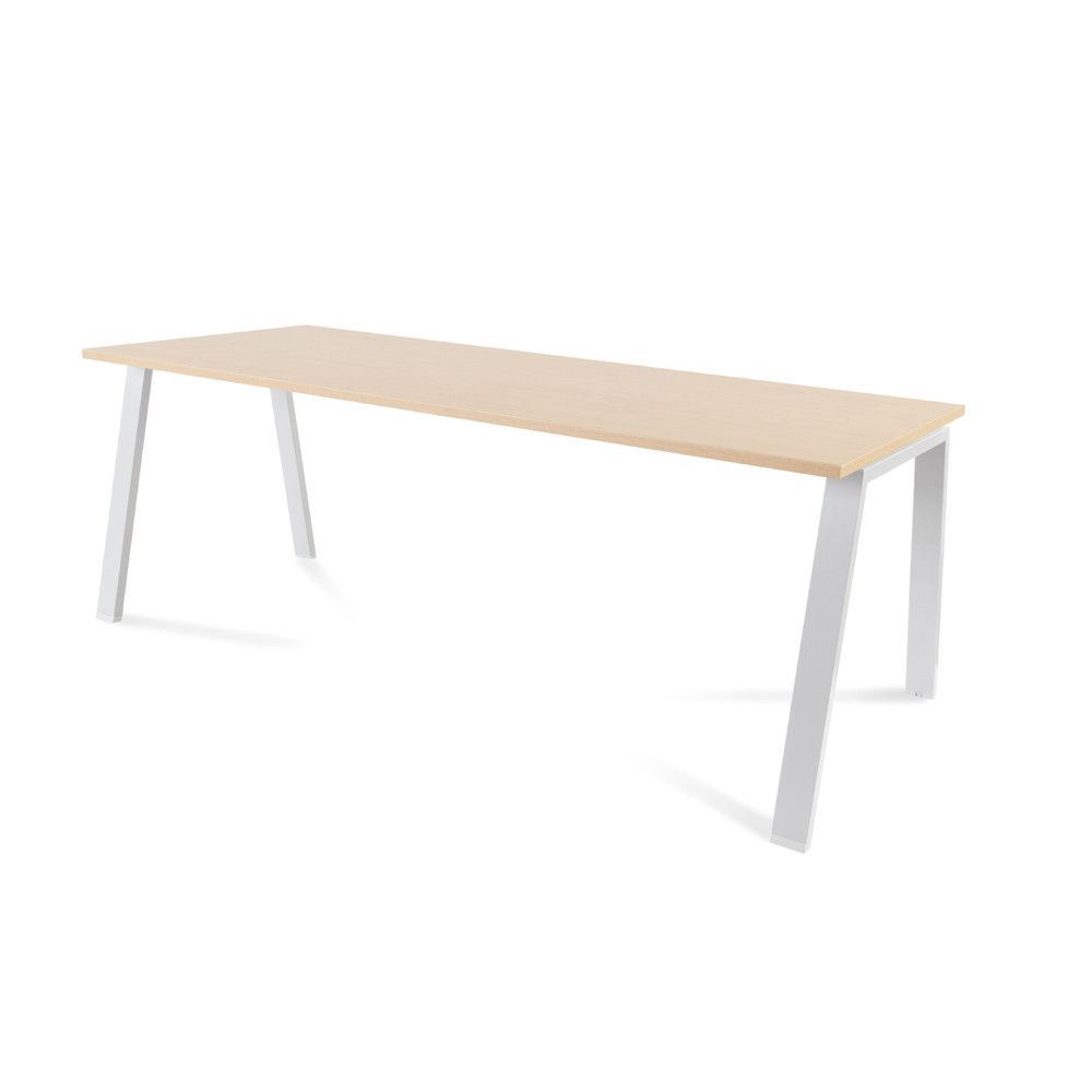 Kit Mesa Blanca 200 x 80 Blanco/ Haya