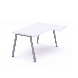 Kit Mesa Blanca L Derecha 160 x 120 Aluminio/Blanco