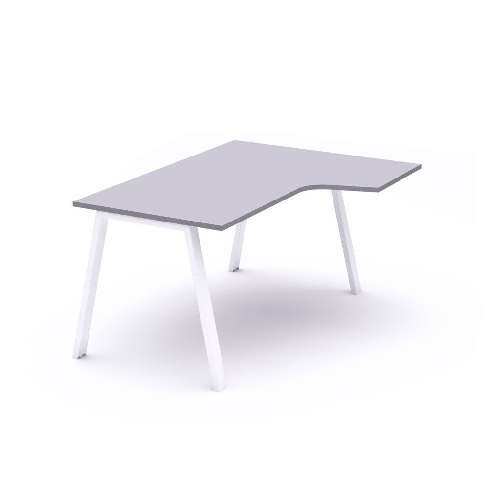 Kit Mesa Blanca L Derecha 160 x 120 Blanco/Gris