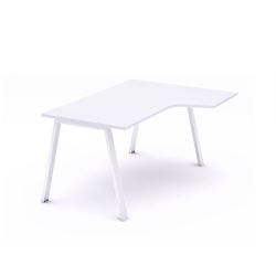 Kit Mesa Blanca L Derecha 180 x 120 Blanco/Blanco