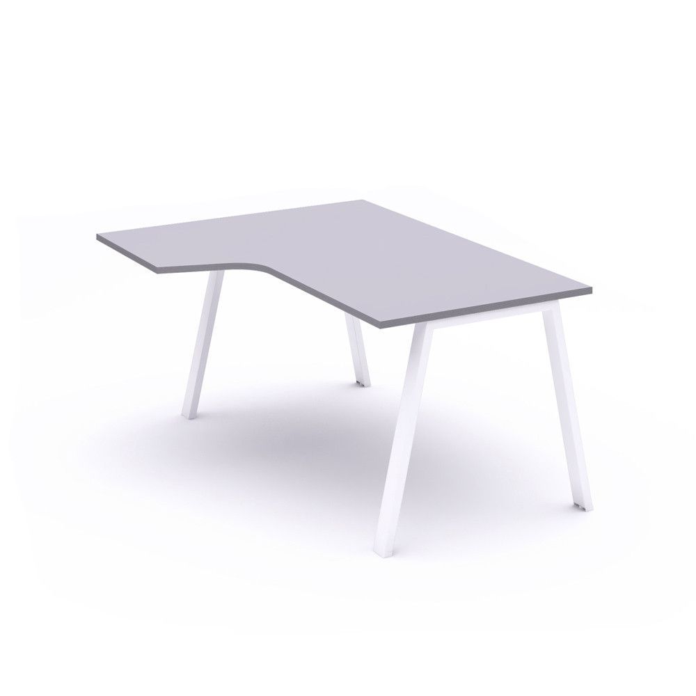 Kit Mesa Blanca L Izquierda 160 x 120 Blanco/Gris