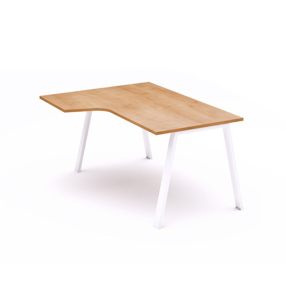 Kit Mesa Blanca L Izquierda 160 x 120 Blanco/Roble