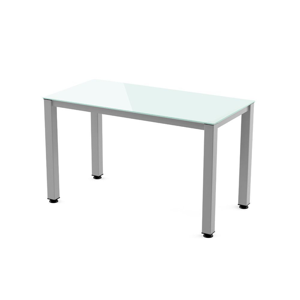 Kit Mesa Executive 120 x 60 Aluminio / Cristal Blanco