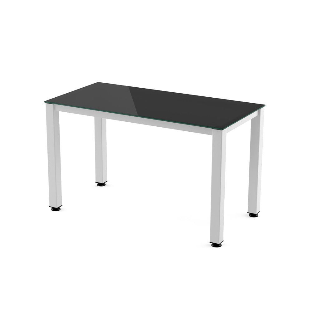 Kit Mesa Executive 120 x 60 Blanco / Cristal Negro