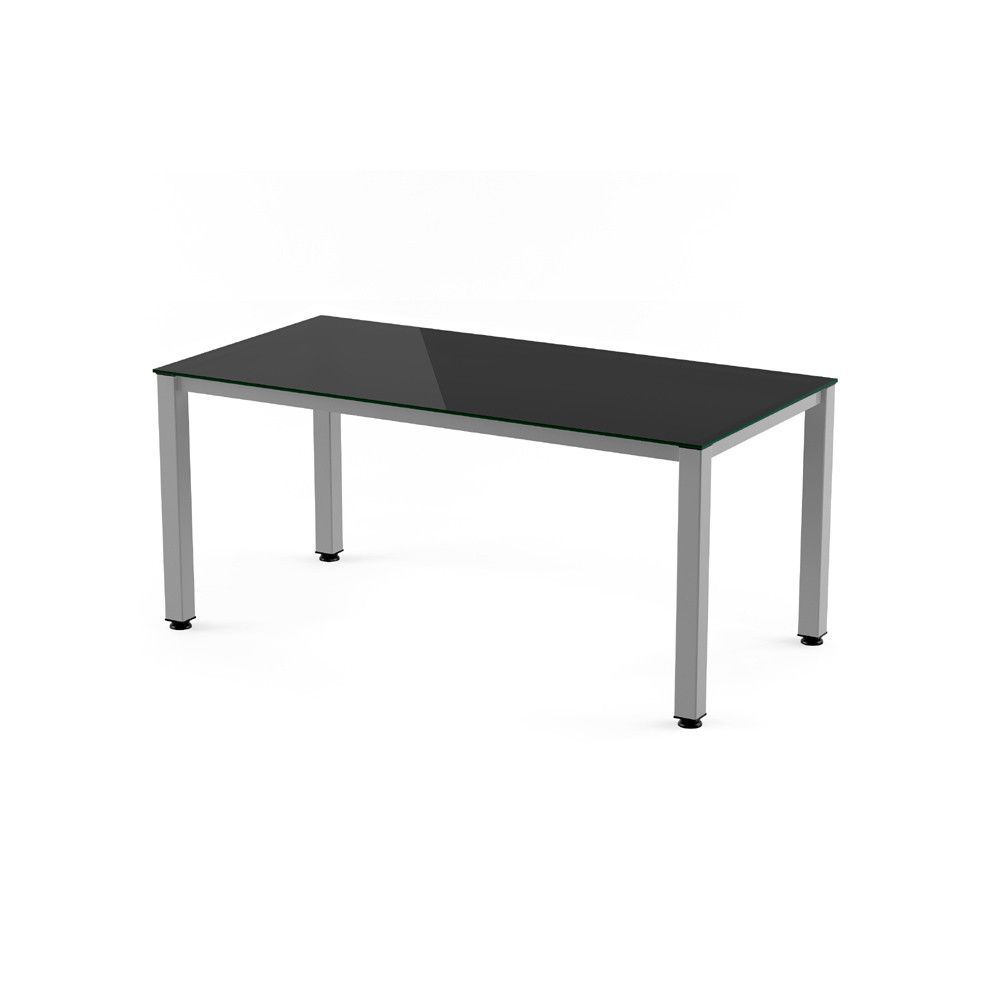 Kit Mesa Executive 120 x 80 Aluminio/ Cristal Negro