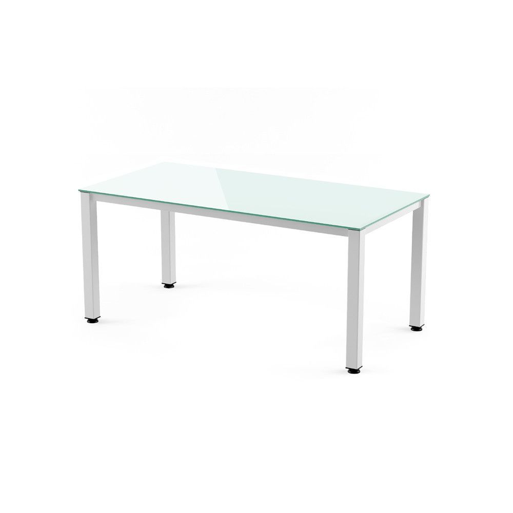 Kit Mesa Executive 120 x 80 Blanco/ Cristal Blanco