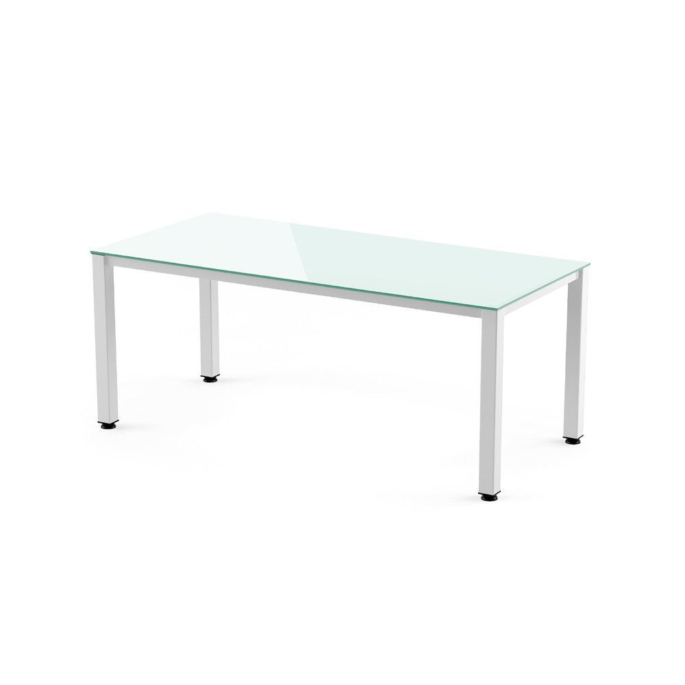 Kit Mesa Executive 160 x 80 Blanco/ Cristal Blanco