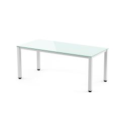 Kit Mesa Executive 200 x 80 Blanco/ Cristal Blanco