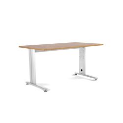 Kit Mesa Metal 160 x 80 Blanco / Roble