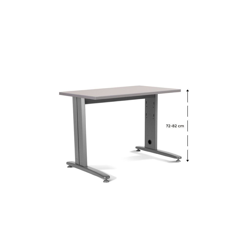 Kit Mesa Metal Ajustable 120 x 60 Aluminio / Gris