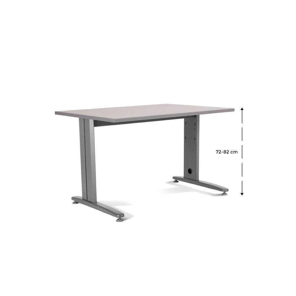 Kit Mesa Metal Ajustable 140 x 80 Aluminio / Gris