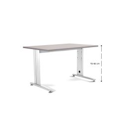 Kit Mesa Metal Ajustable 140 x 80 Blanco / Gris