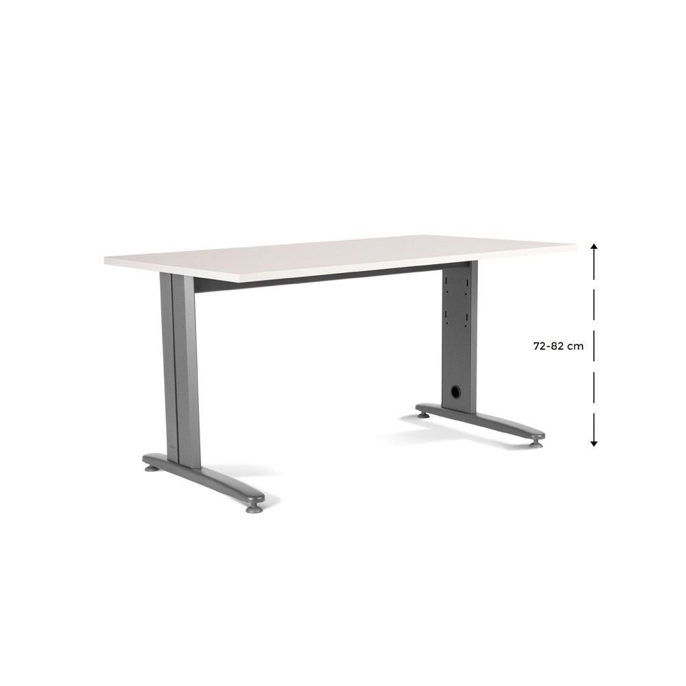 Kit Mesa Metal Ajustable 160 x 80 Aluminio / Blanco