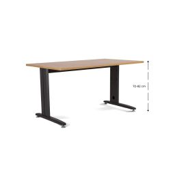 Kit Mesa Metal Ajustable 160 x 80 Antracita / Roble