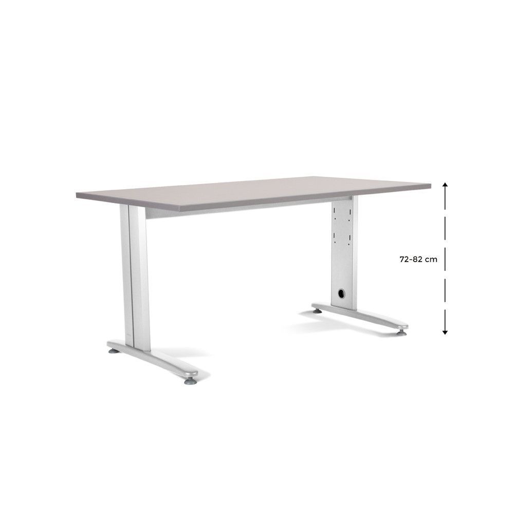 Kit Mesa Metal Ajustable 160 x 80 Blanco / Gris