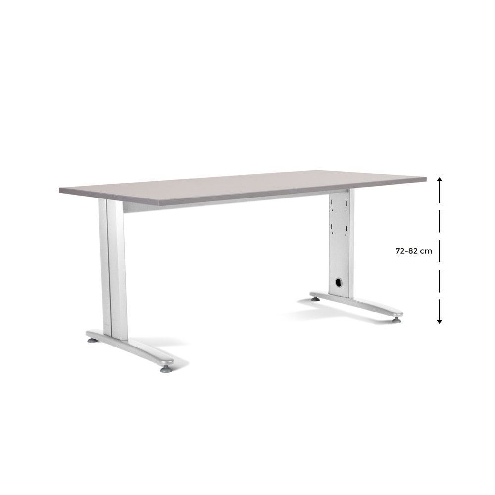 Kit Mesa Metal Ajustable 180 x 80 Blanco / Gris