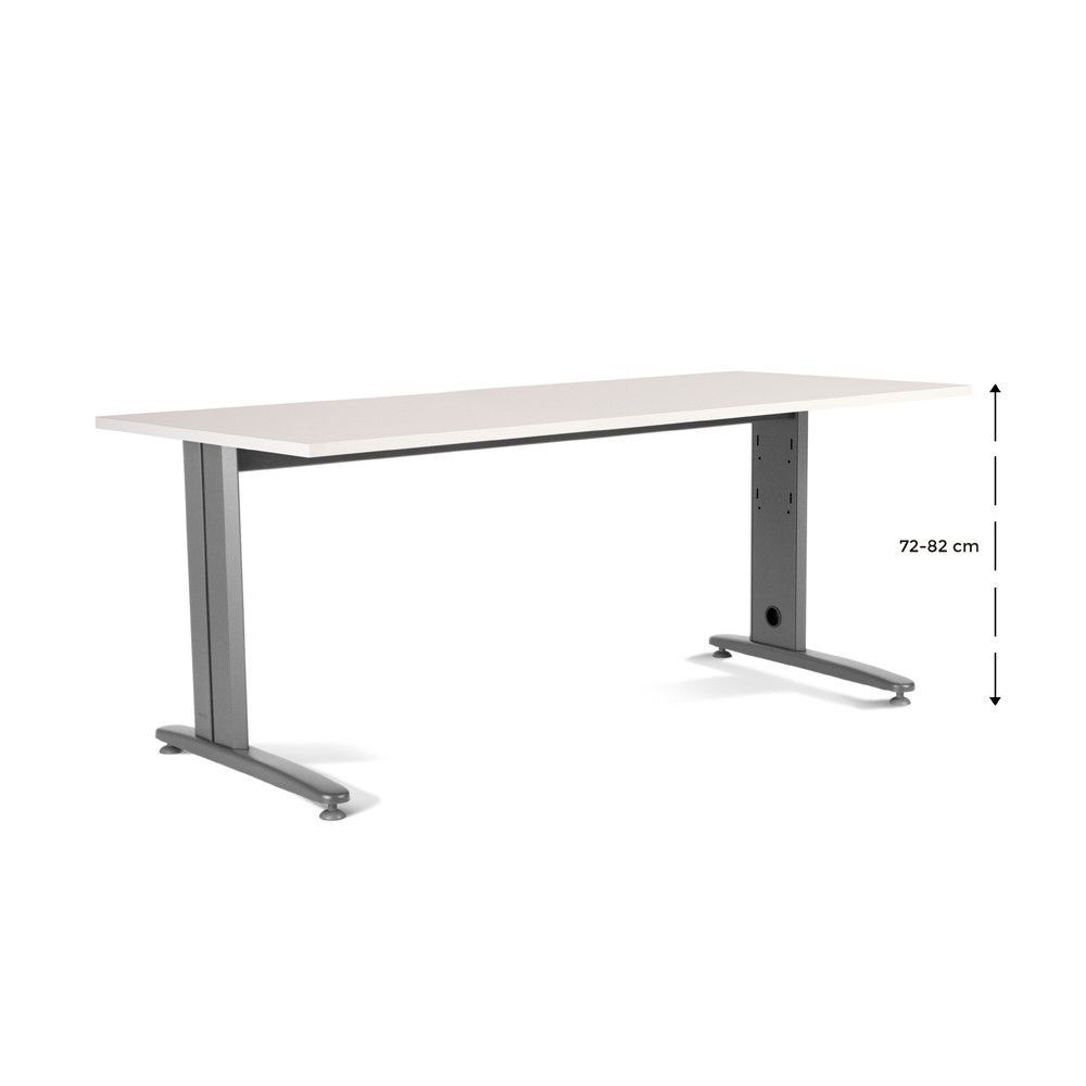 Kit Mesa Metal Ajustable 200 x 80 Aluminio / Blanco