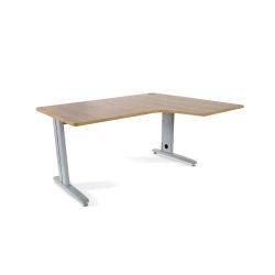 Kit Mesa Metal L Derecha 160 x 120 Aluminio/Roble