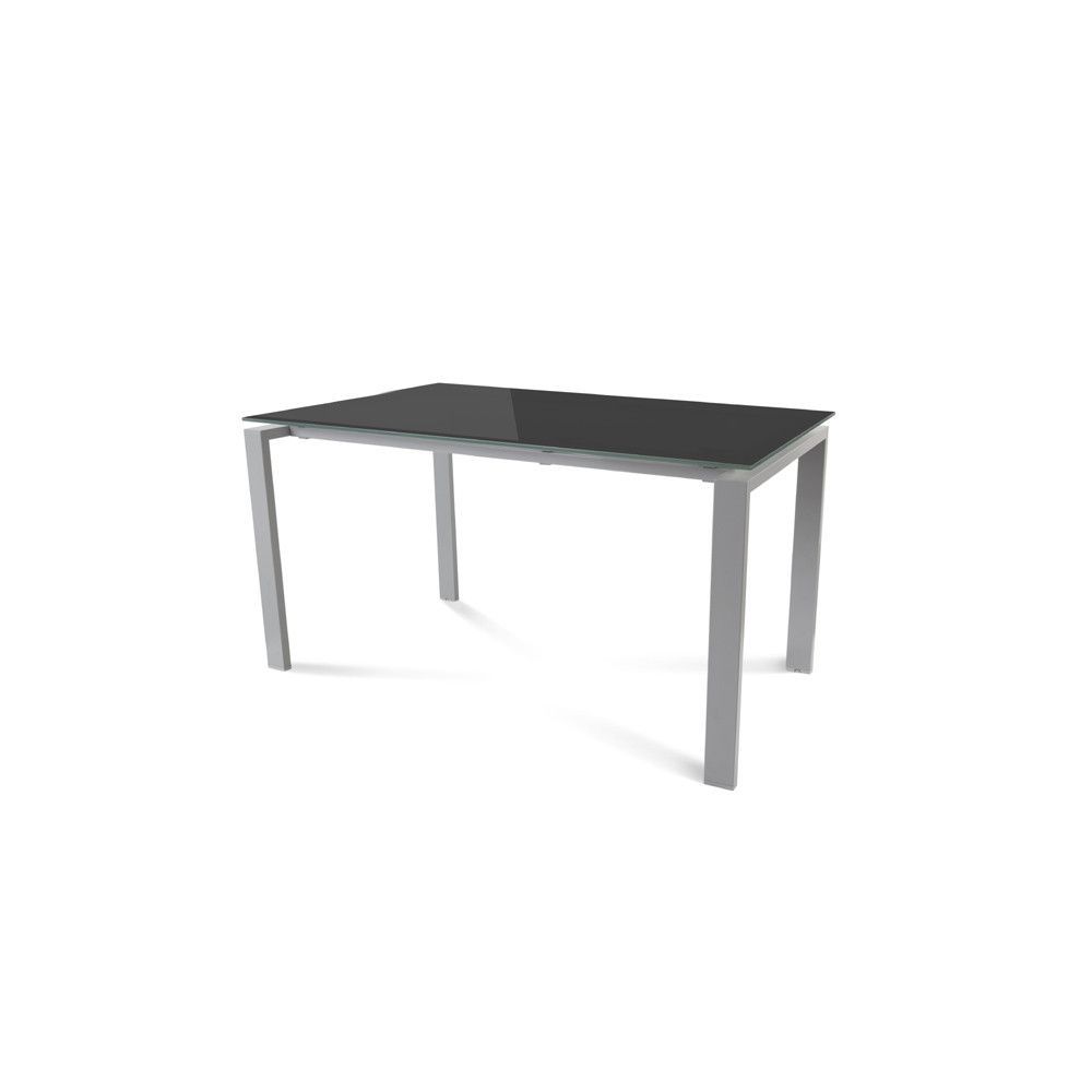 Kit Mesa Total 140 x 80 Aluminio / Cristal Negro