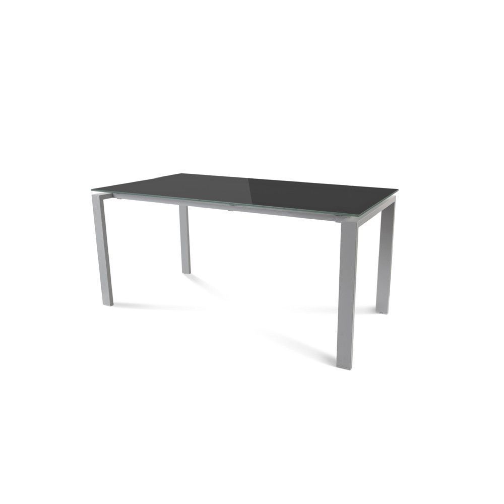 Kit Mesa Total 160 x 80 Aluminio/ Cristal Negro