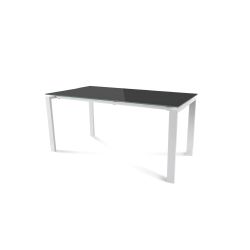 Kit Mesa Total 160 x 80 Blanco/ Cristal Negro