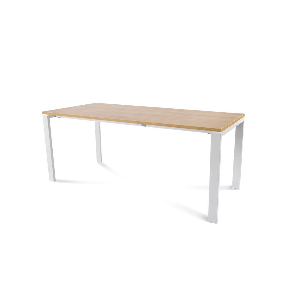 Kit Mesa Total 180 x 80 Blanco/ Roble