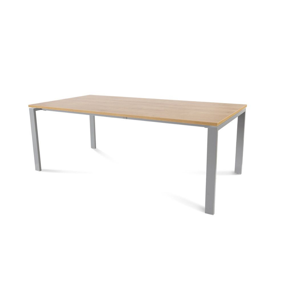 Kit Mesa Total 200 x 100 Aluminio / Roble