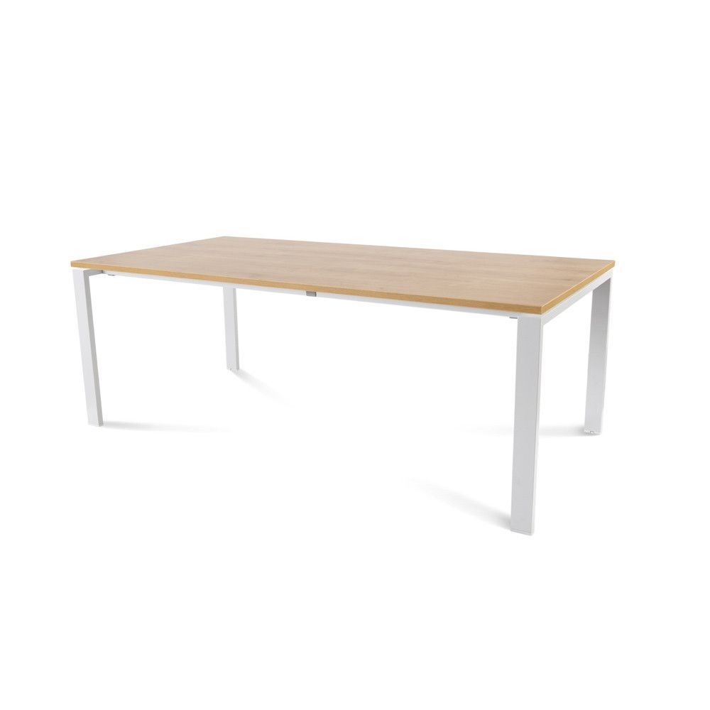 Kit Mesa Total 200 x 100 Blanco/ Roble