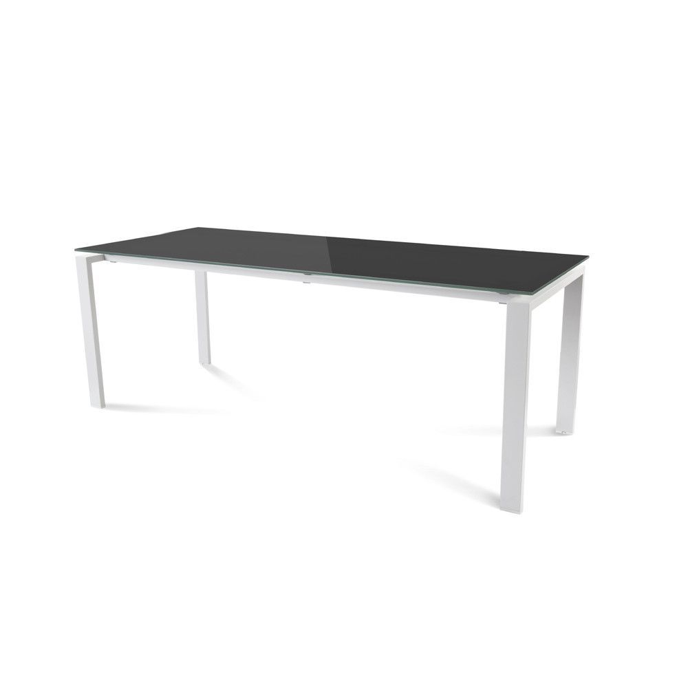 Kit Mesa Total 200 x 80 Blanco/ Cristal Negro