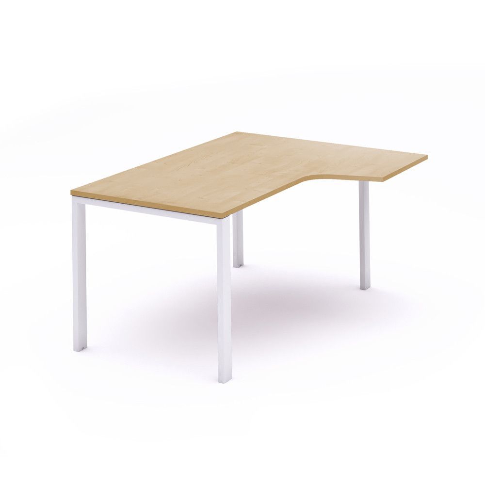 Kit Mesa Total L Derecha 160 x 120 Blanco / Haya