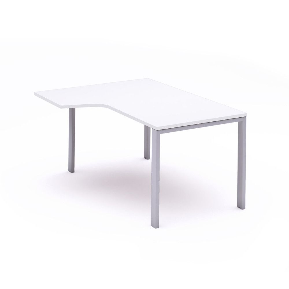 Kit Mesa Total L Izquierda 160 x 120 Aluminio/Blanco