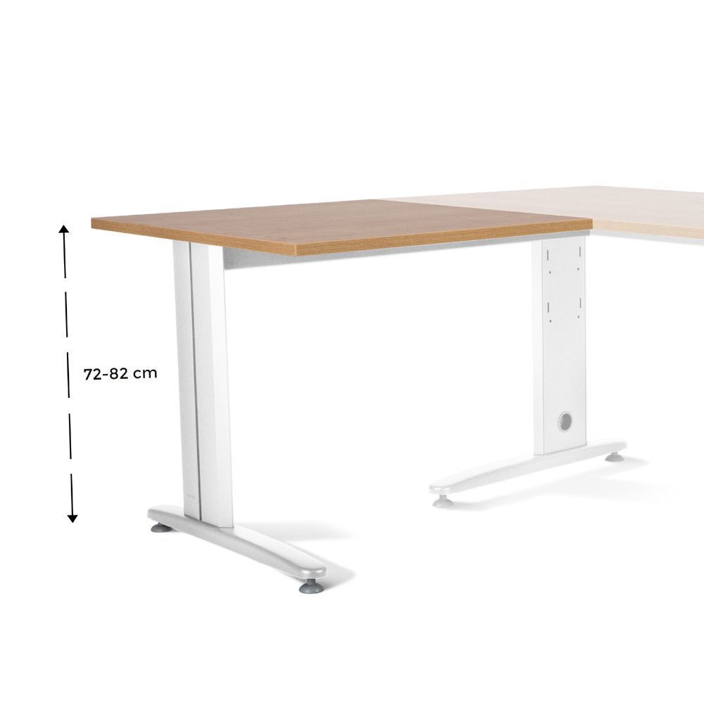 Kit Metal Ajustable Ala 100 x 60 Blanco/Roble