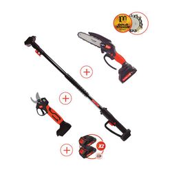 Kit Motosierra + Tijera 2 Baterias 2.0ah