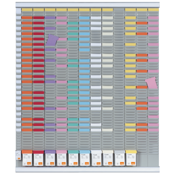 Kit planning de fichas índice 2 anual NOBO 12 columnas 54 ranuras