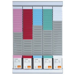 Kit planning de fichas índice 2 semanal NOBO 5 columnas 24 ranuras