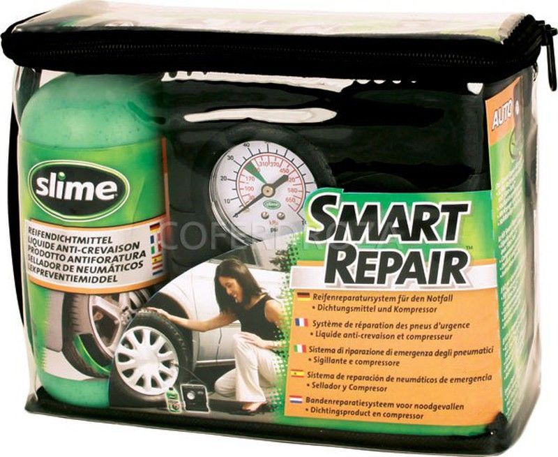 Kit reparador sellador de neumáticos automovil de Kraff