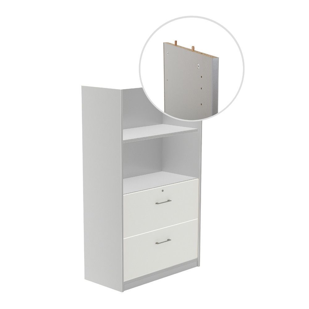 Kit Store 156 x 90 x 45 Estructura Aluminio/Frontales Blanco Sin Tapa