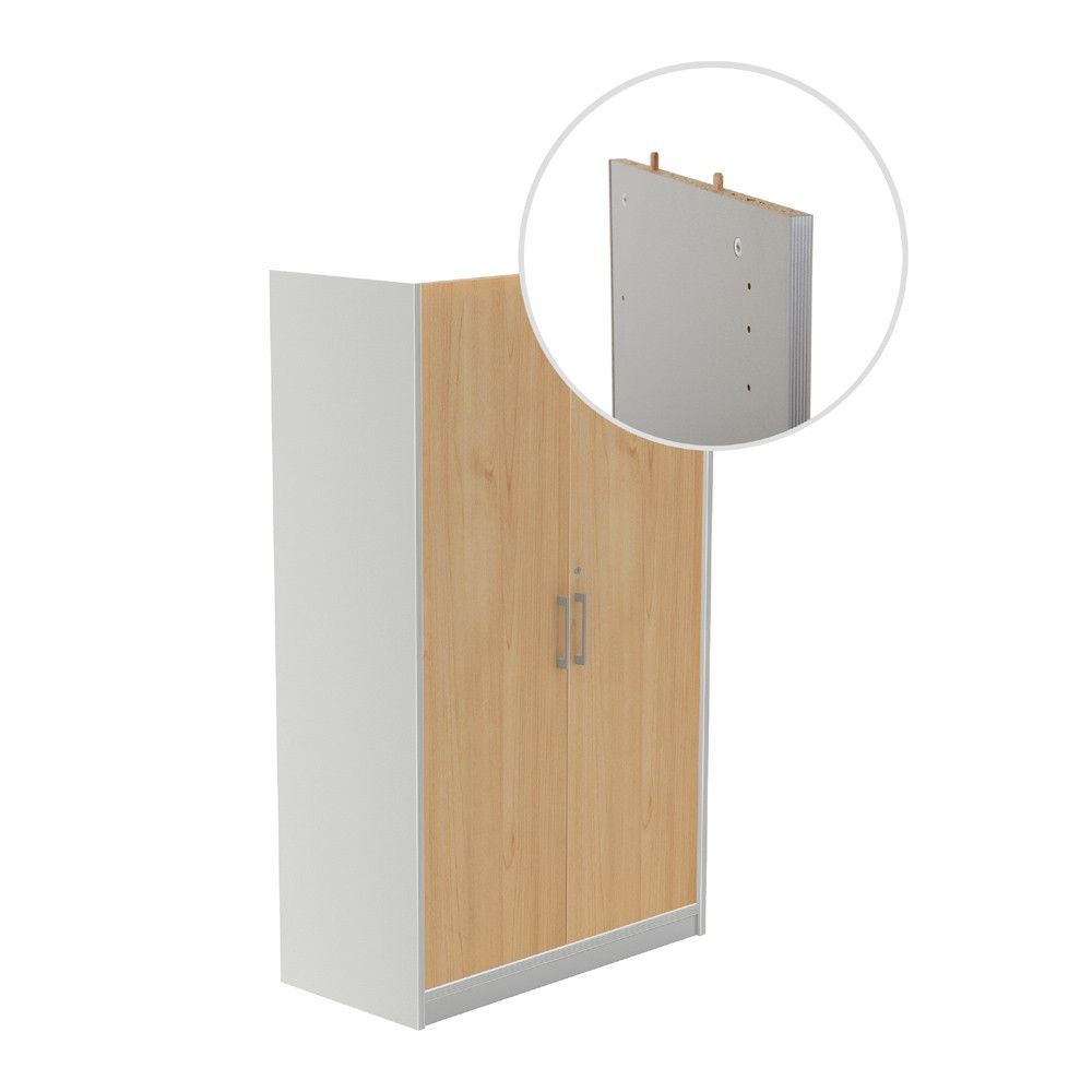 Kit Store 156 x 90 x 45 Estructura Aluminio/Puertas Totales Roble Sin Tapa