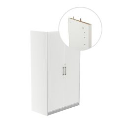 Kit Store 156 x 90 x 45 Estructura Blanca/Puertas Totales Blanco Sin Tapa