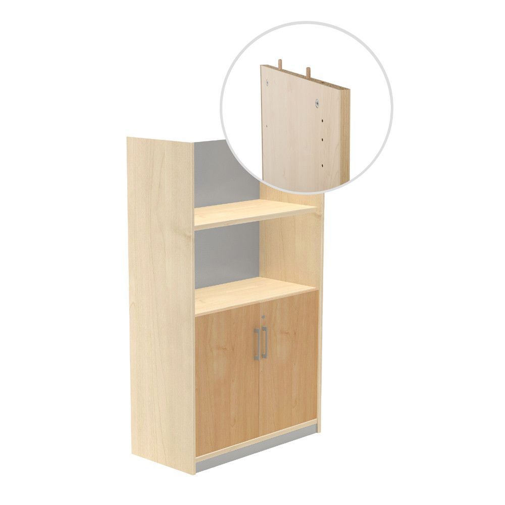 Kit Store 156 x 90 x 45 Estructura Haya/Puertas Roble Sin Tapa