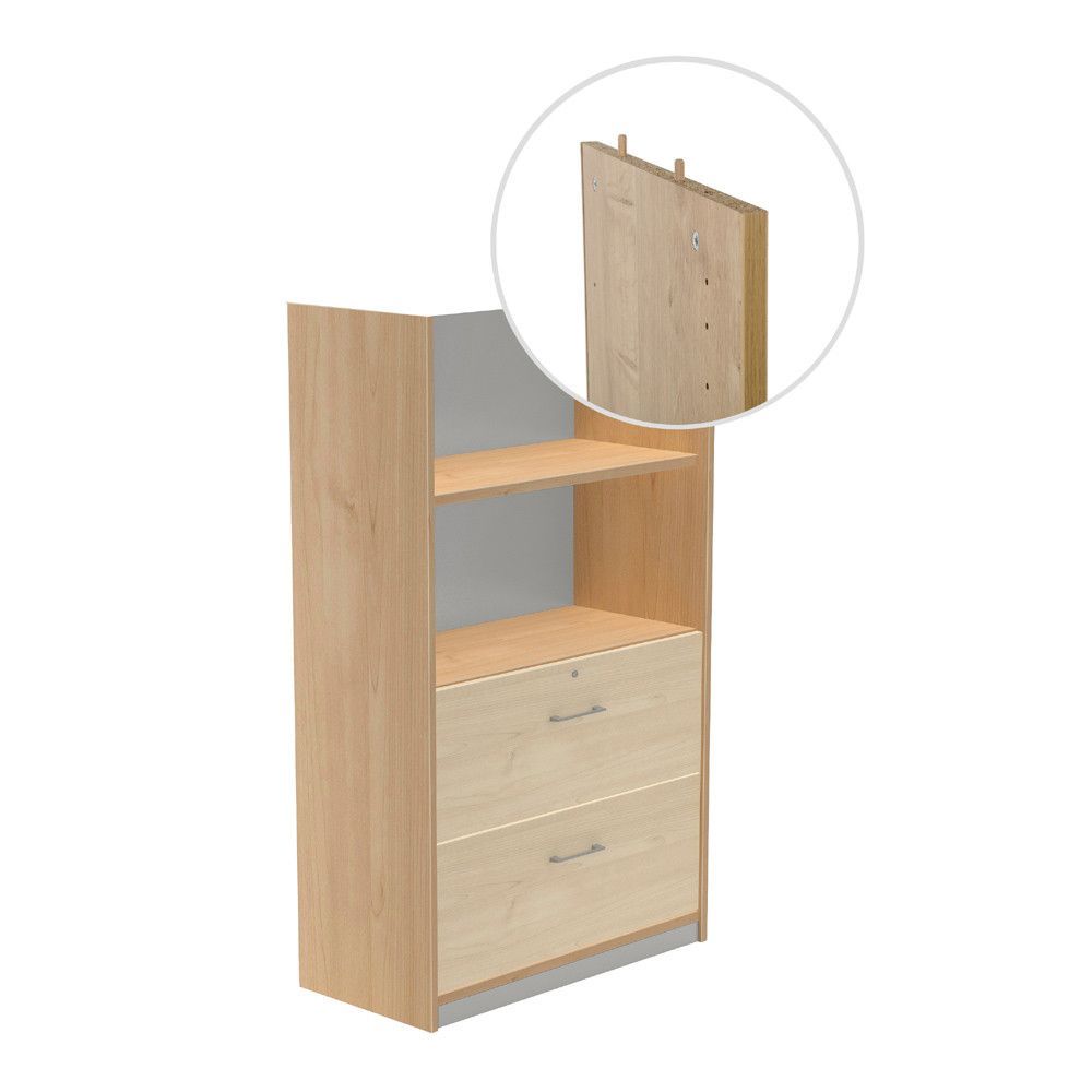 Kit Store 156 x 90 x 45 Estructura Roble/Frontales Haya Sin Tapa