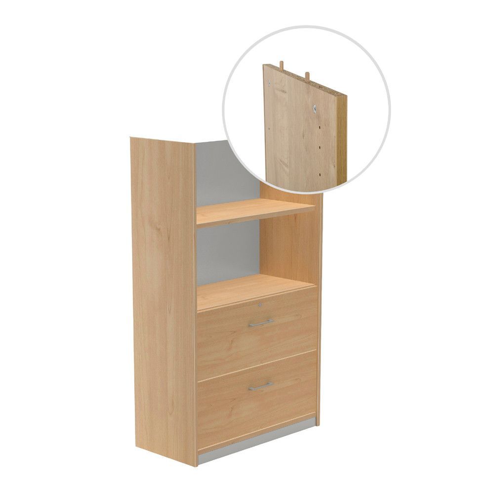 Kit Store 156 x 90 x 45 Estructura Roble/Frontales Roble Sin Tapa